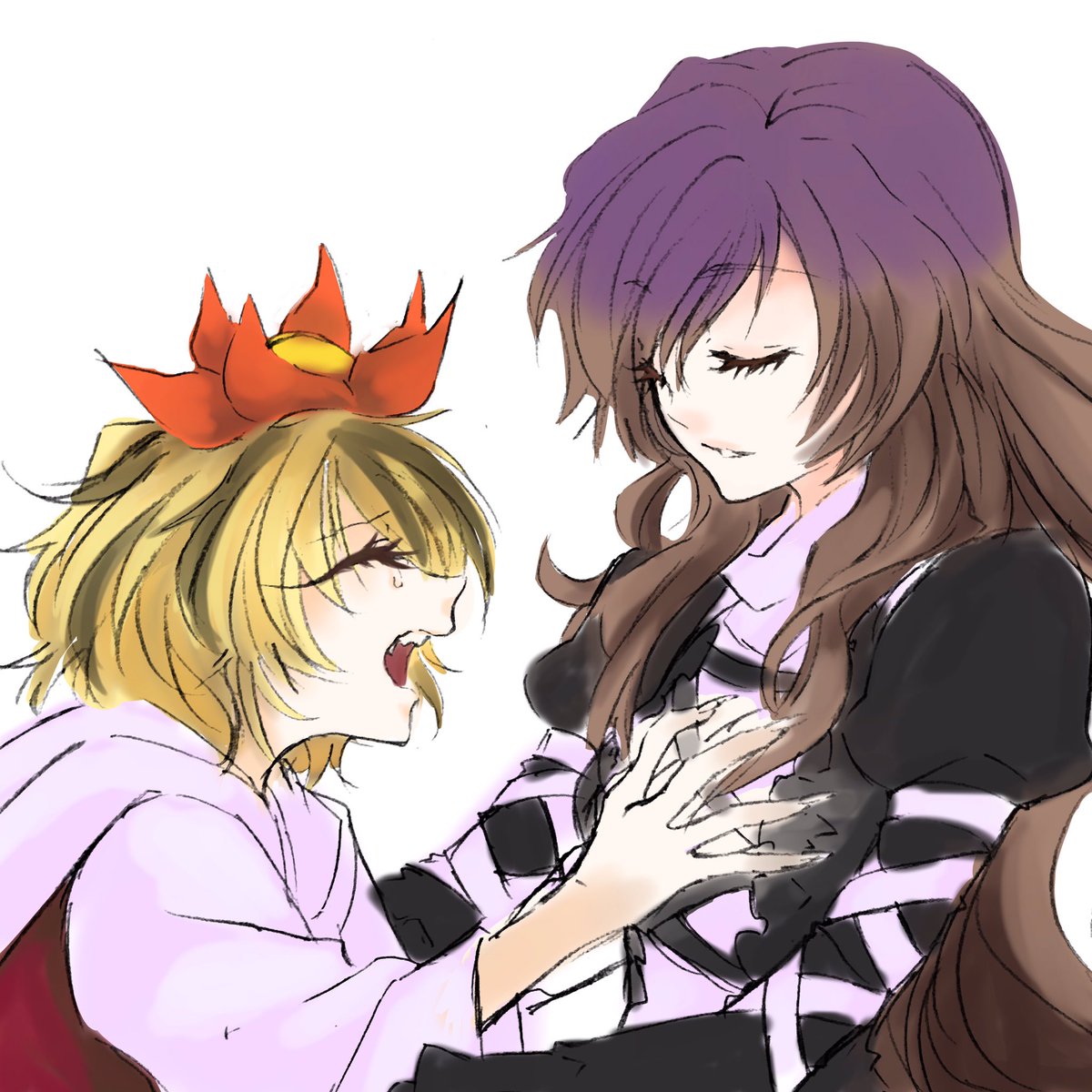 W 何か در توییتر 聖白蓮 寅丸星 深夜の真剣お絵描き60分一本勝負