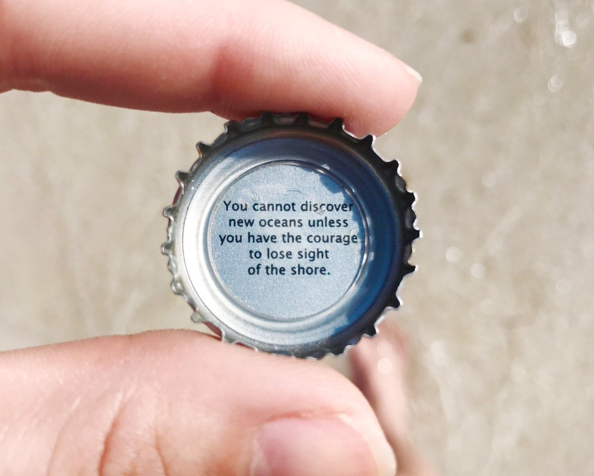 BONVIVSeltzer's tweet photo. "You cannot discover new oceans unless you have the courage to lose sight of the shore." #SpikedResolutions2017 #SpeakInCaps https://t.co/pMPKA36nUx
