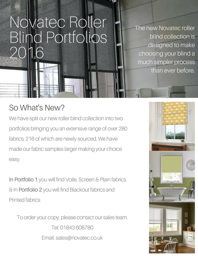 NVBlinds's tweet photo. Do you have our newest roller blind portfolio yet? if not, order your portfolio now! --- sales@novatec.co.uk ---  01843608780 https://t.co/hhaoAoXGSa