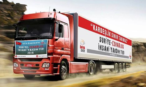 İNSANLIK ÖLMESİN DİYE ..
 12 Ocak 2017
 Kardeşlik Sınır Tanımaz .. Yola Çıkıyoruz.
 #ihyader #ilimhizmetyardımlaşma #cerablus #halep #mare