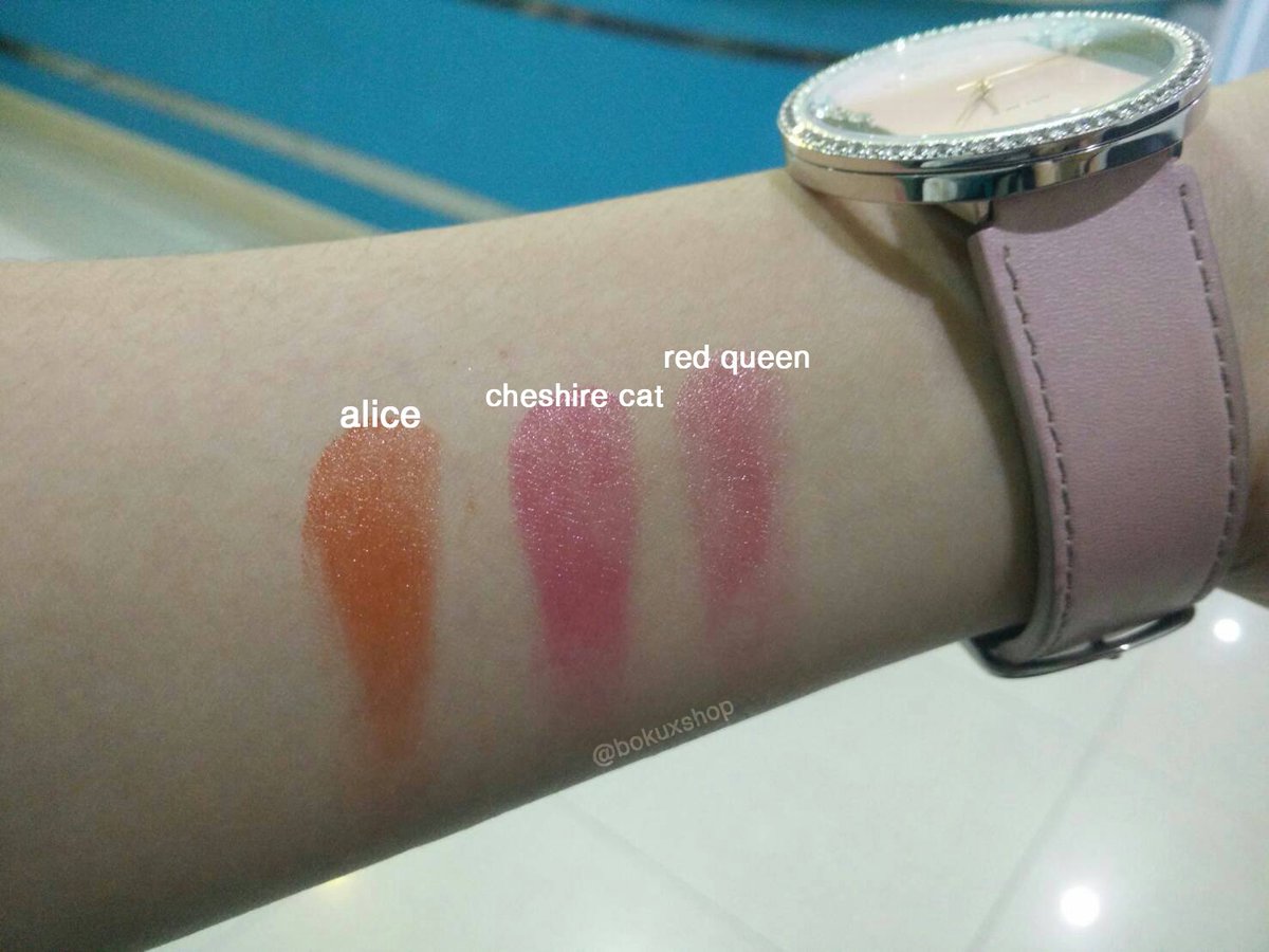 bokuxshop's tweet photo. (รีวิว💘) #Cuteprees Alice In Wonderland Tint Balm Set สีสวยมาก หอมน่ากินอีก ราคาก็น่ารักมาก ใครหาลิปบาล์มมีสีอันนี้น่าตำน้า #HowtoPerfect https://t.co/Ok98D6CiUR