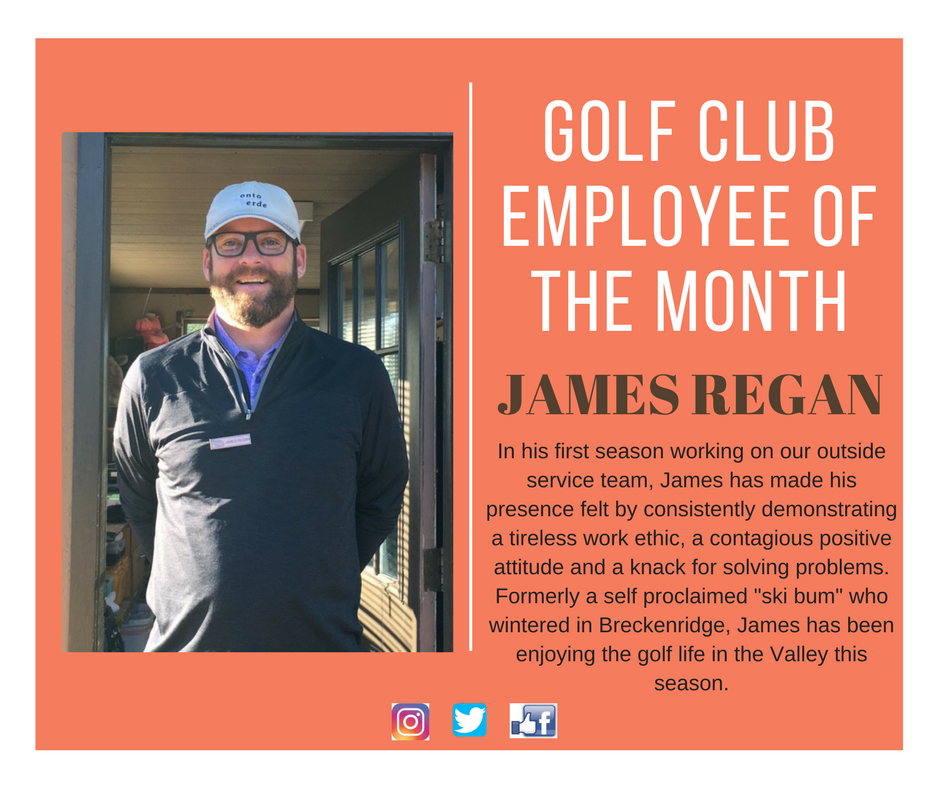 Congratulations to our golf shop employee of the month - James Regan! #hardworker #positiveattitude