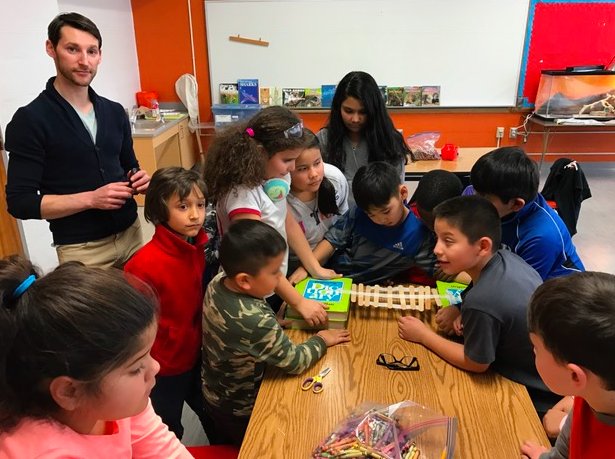 3rd graders test their popsicle bridges using weights, evaluate the results, and present their findings to the class with .<a href="/JordanKivitz/">Jordan Kivitz</a>
