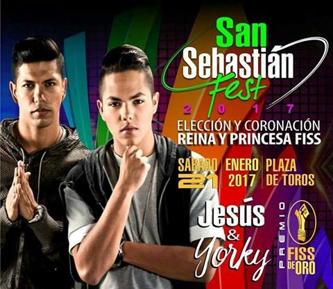 Este #21E en la Plz de Toros #SanCristóbal <a href="/jesusyyorky/">jesusyyorky</a> llegarán para interpretar todos sus éxitos en el #SanSebastiánFest #TáchiraCultural