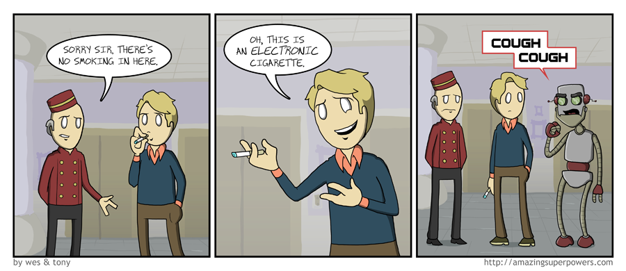 WizardVapor's tweet photo. it's just an electronic Cigarette Lol 

#comics #funny https://t.co/ffAkrTnKl6