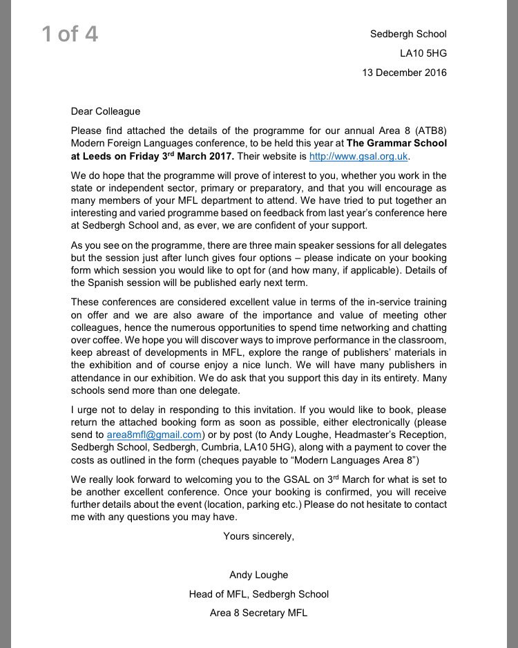 suzibewell's tweet photo. MFL Conference @ismla_uk in march. Reasonable delegate rates. Speakers include moi, @spsmith45 @jakehuntonMFL #mfltwitterati https://t.co/gpUt2suOxX