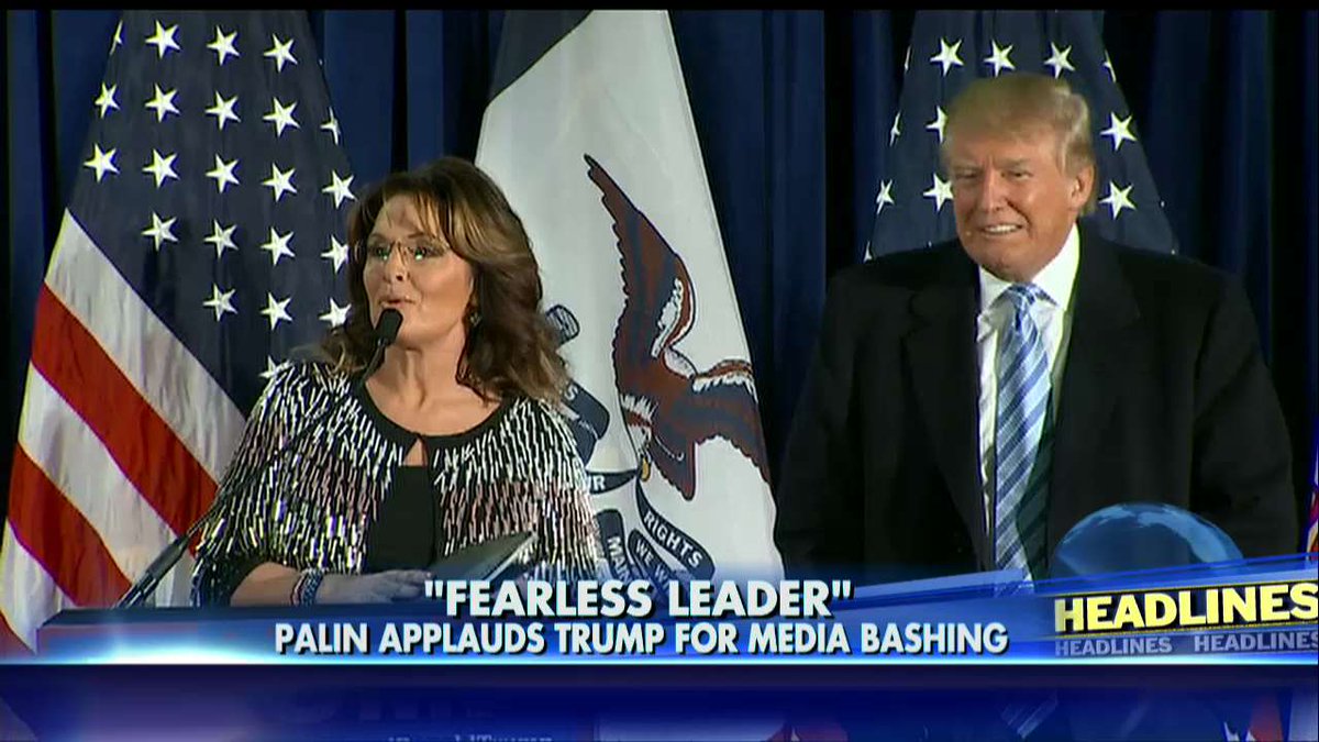 FoxNews_Flash's tweet image. @SarahPalinUSA Applauds 'Fearless Leader' @realDonaldTrump for Taking on 'Lying Lapdog Media' @foxandfriends insider.foxnews.com/2017/01/12/sar…
