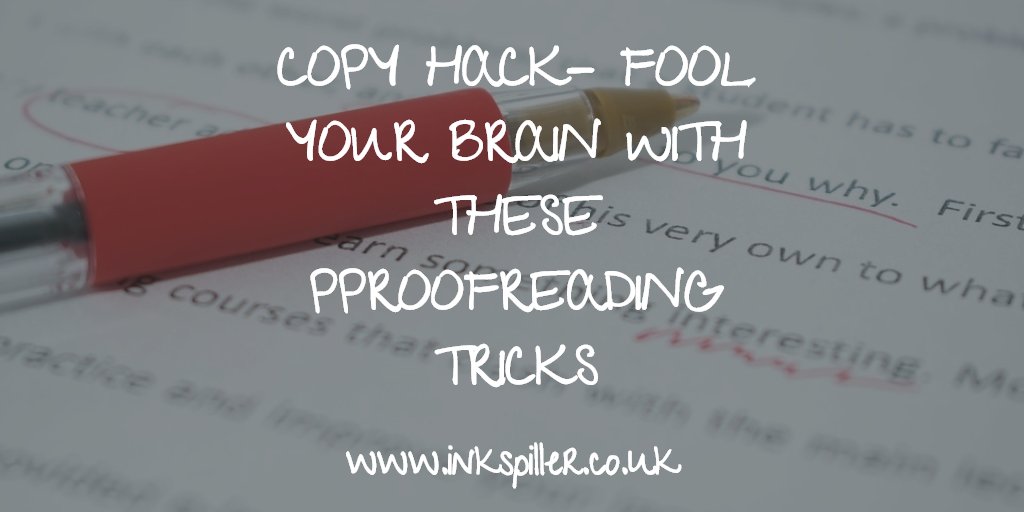 Inkspiller_'s tweet image. Two minute #CopyHack - Anna gives you her top #tips on fooling your brain for better #proofreading in this #video. buff.ly/2jbtJYh