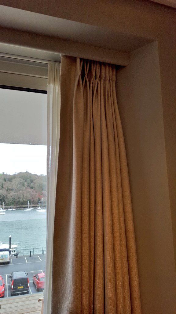 Measuring up windows in Dartmouth today - delivered a range of treatments a while ago &amp; now we're back for more! #interiors #projects #devon