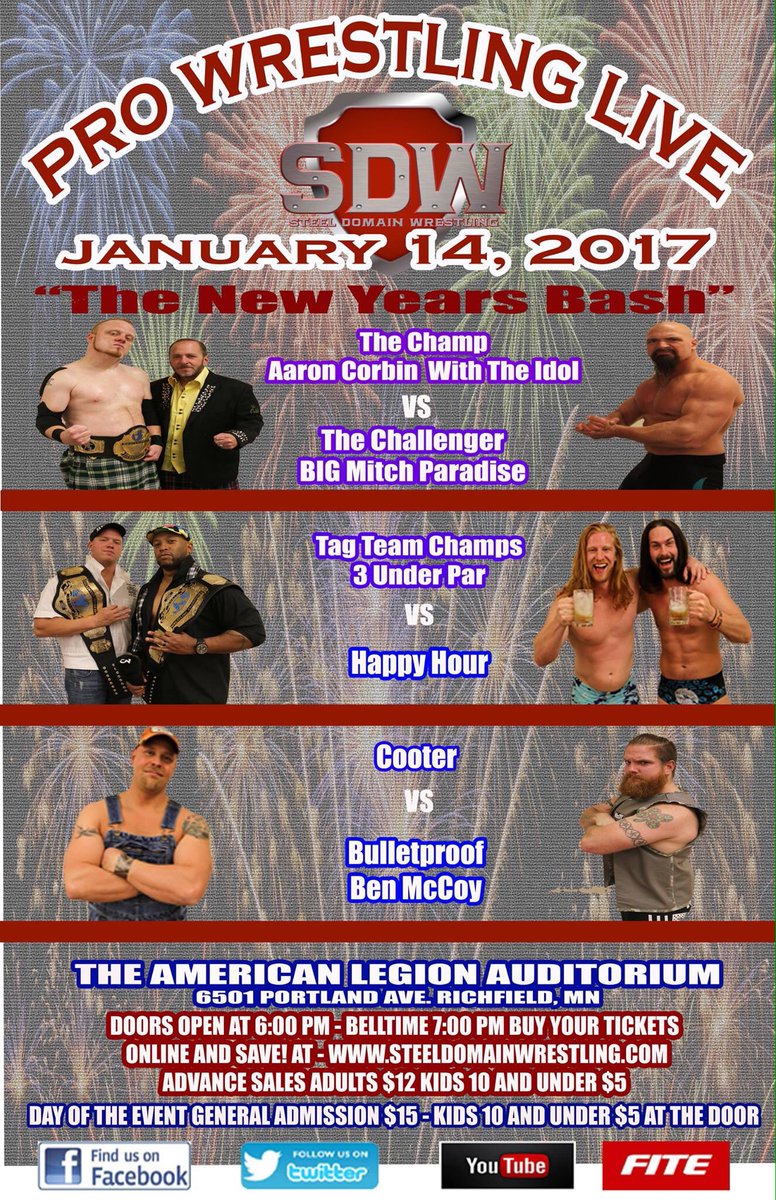 OfficialSDW's tweet photo. @OfficialSDW C the original & best #Corbin in wrestling #SDWChamp @TheeAaronCorbin defend against the monster #MitchParadise 1/14/17 https://t.co/mr41E2iE60
