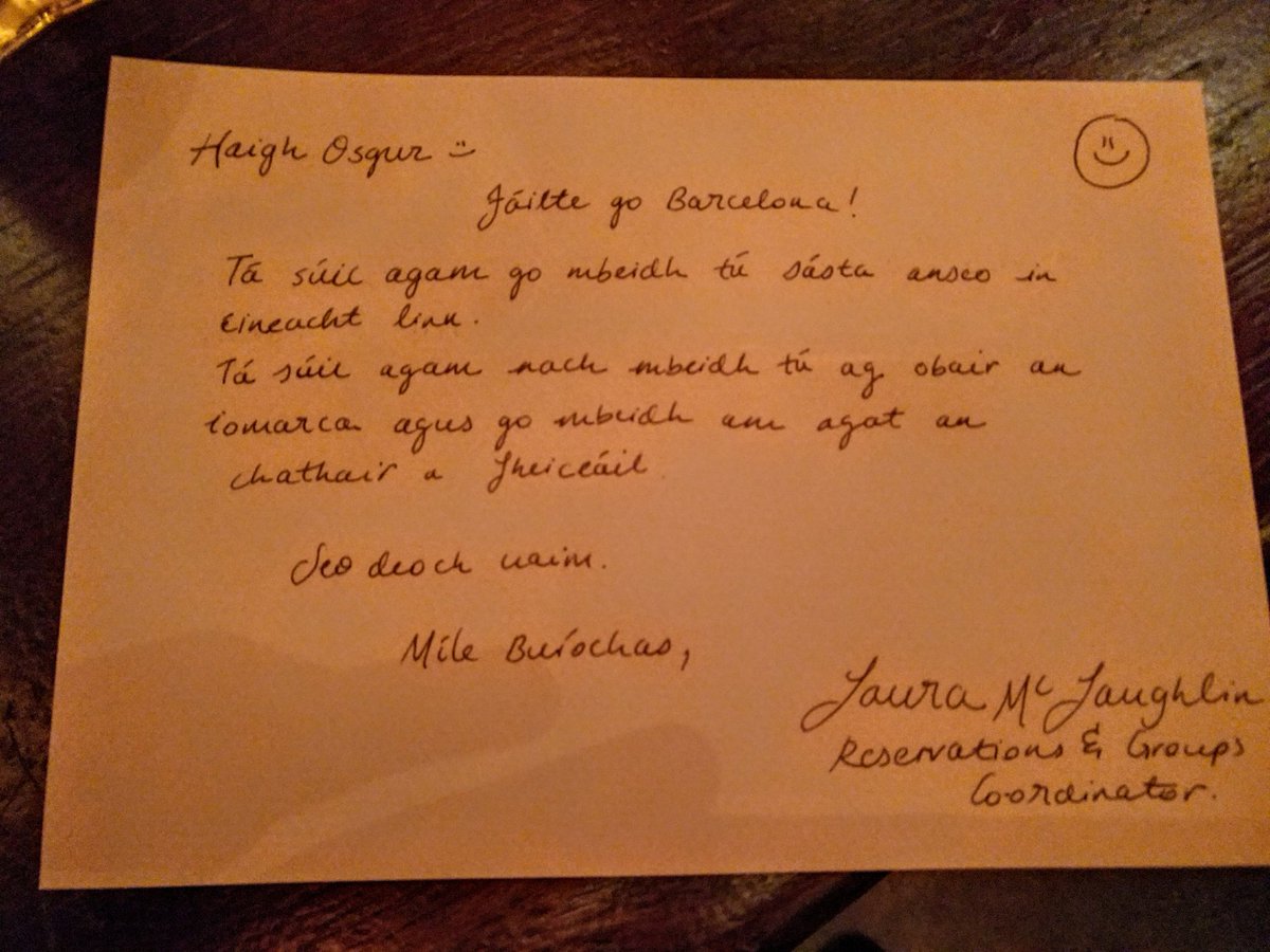 Is iontach an rud é nuair a fháiltítear tú i do theanga féin. Míle buíochas le <a href="/Gen_Barcelona/">Generator Barcelona</a>