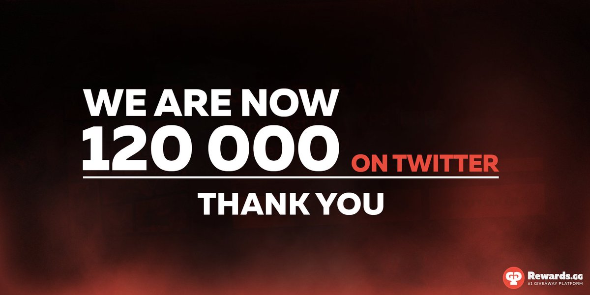 RewardsGG's tweet image. Thank you for being 120k to follow us! To celebrate it, we will offer 120 000 tickets to one of you at 1000 RT on this tweet! Let's go!
