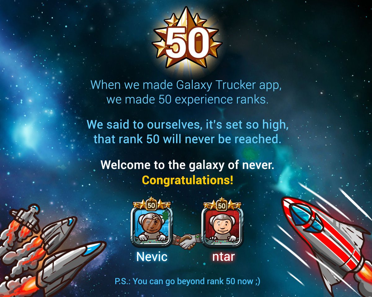 czechgames's tweet photo. Congratulations to Nevic and Ntar who reached the edge of the known Universe! But still they keep going...#galaxytrucker #app #rank50 https://t.co/6JbvQ3keLA