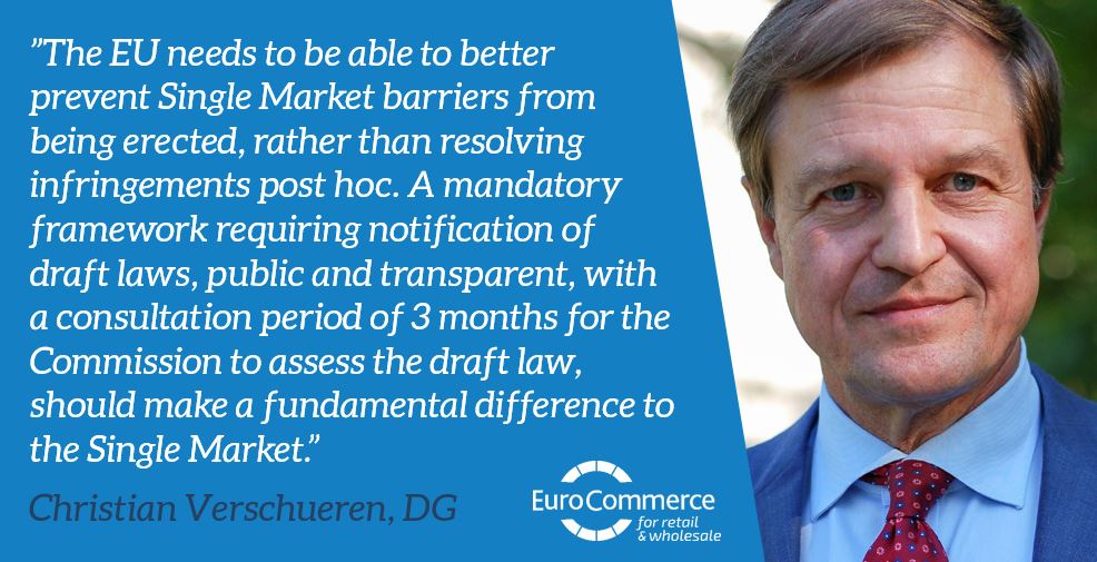 EuroCommerce's tweet photo. Press Release | EuroCommerce welcomes the @EU_Commission publication of the #ServicesPackage. #SingleMarket https://t.co/cRfiD2zanz https://t.co/KOnFGsDTW4