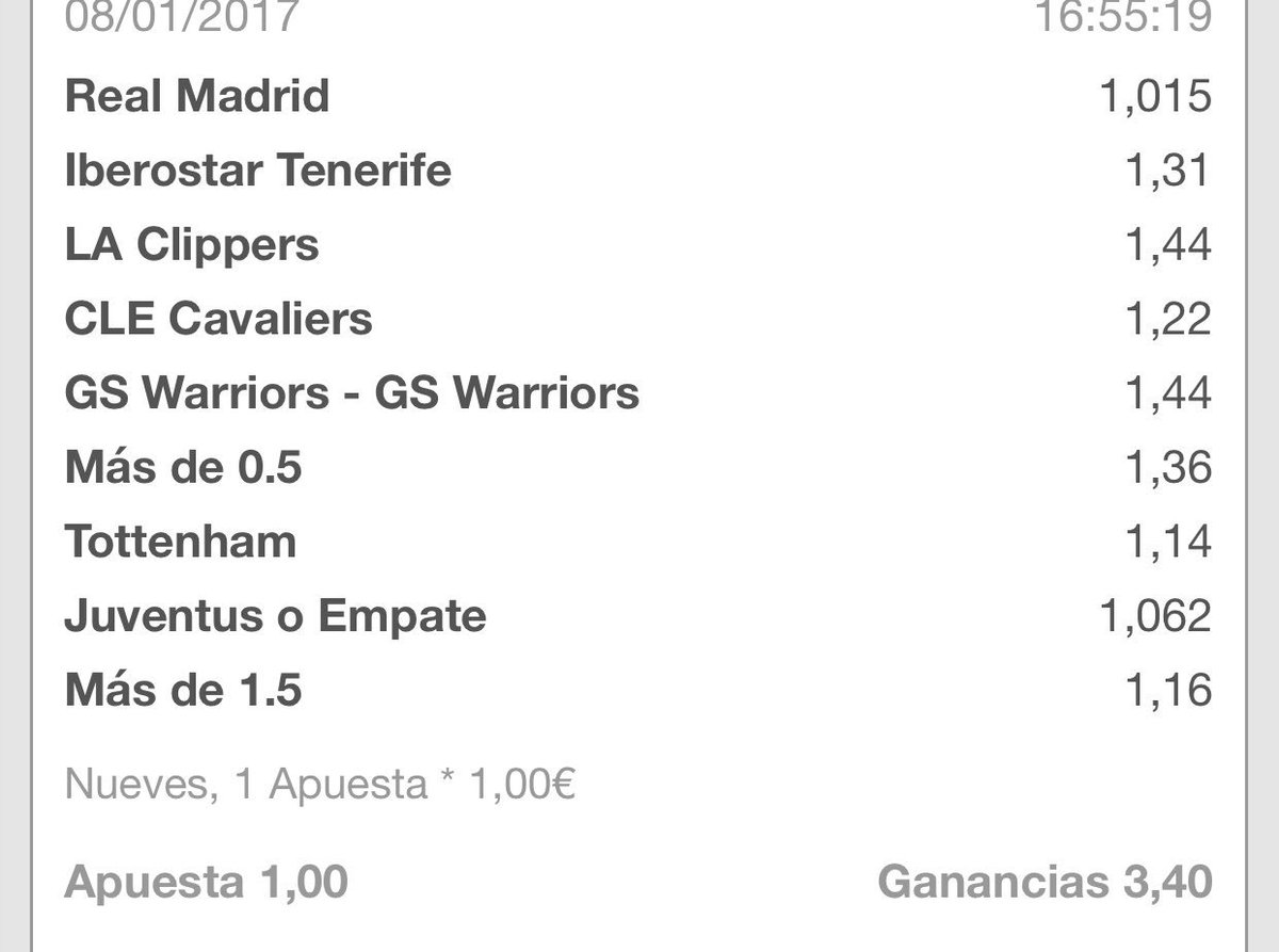 TUTUtorialLD's tweet image. Real madrid 🏀✅
I.Tenerife✅
Clipeers✅
Cavaliers ✅
Warriors x2 mitades ❌
Hulferby ✅
Tottenham✅
Juventus o X✅
R. madrid - Granada +1,5✅
CERRADA
