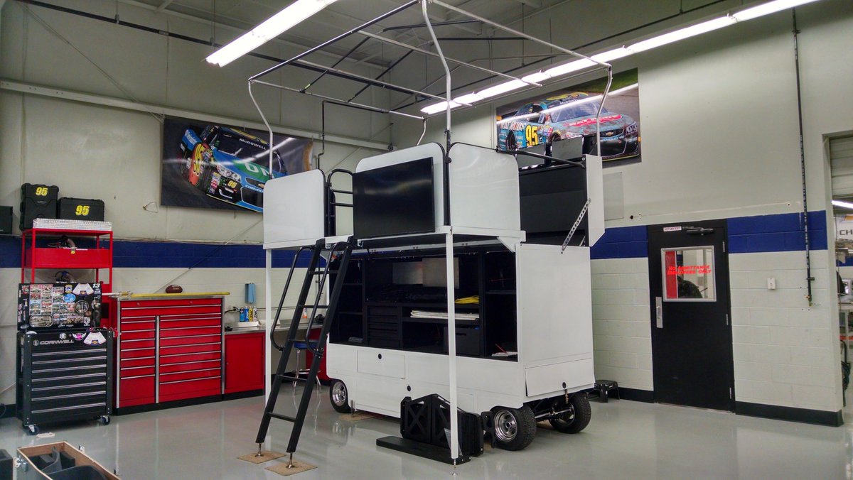 JoeChisholmJr's tweet photo. The boys in the @LFR95 fab shop have added a bunch of places for logos! 😎👏👌 #BehindPitRoad #NASCAR #Strive95 https://t.co/pi1PFHHNG4