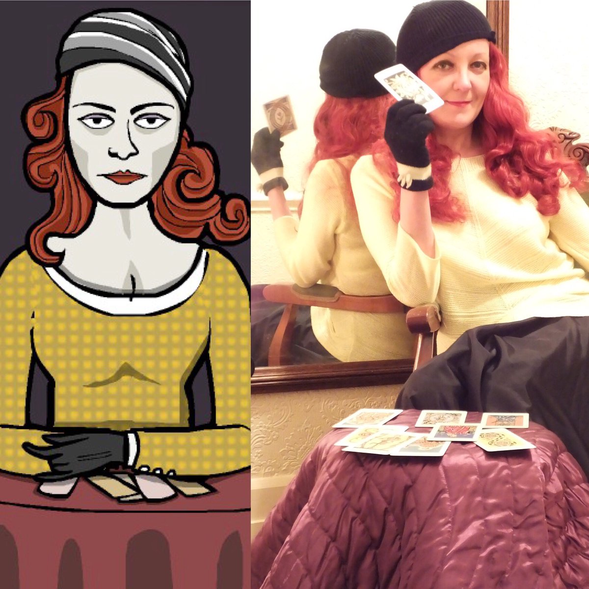 rustylakecom's tweet photo. Do a tarot reading in real life with Ida Vanderboom! Thanks to Joanna #rustylakecosplay #rustylakeroots https://t.co/0yQiFCQtHp