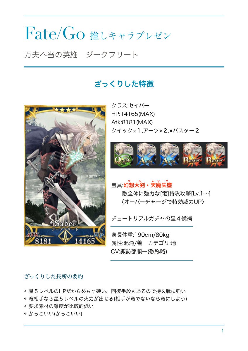 ジークフリートさんをプレゼンしたかった ジークフリートさんをプレゼンしたかった