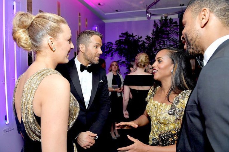 livelybe's tweet photo. Blake and Ryan having a moment with Olivia Pope!! Love @kerrywashington! 😍❤ https://t.co/Mh3yIN4hiI