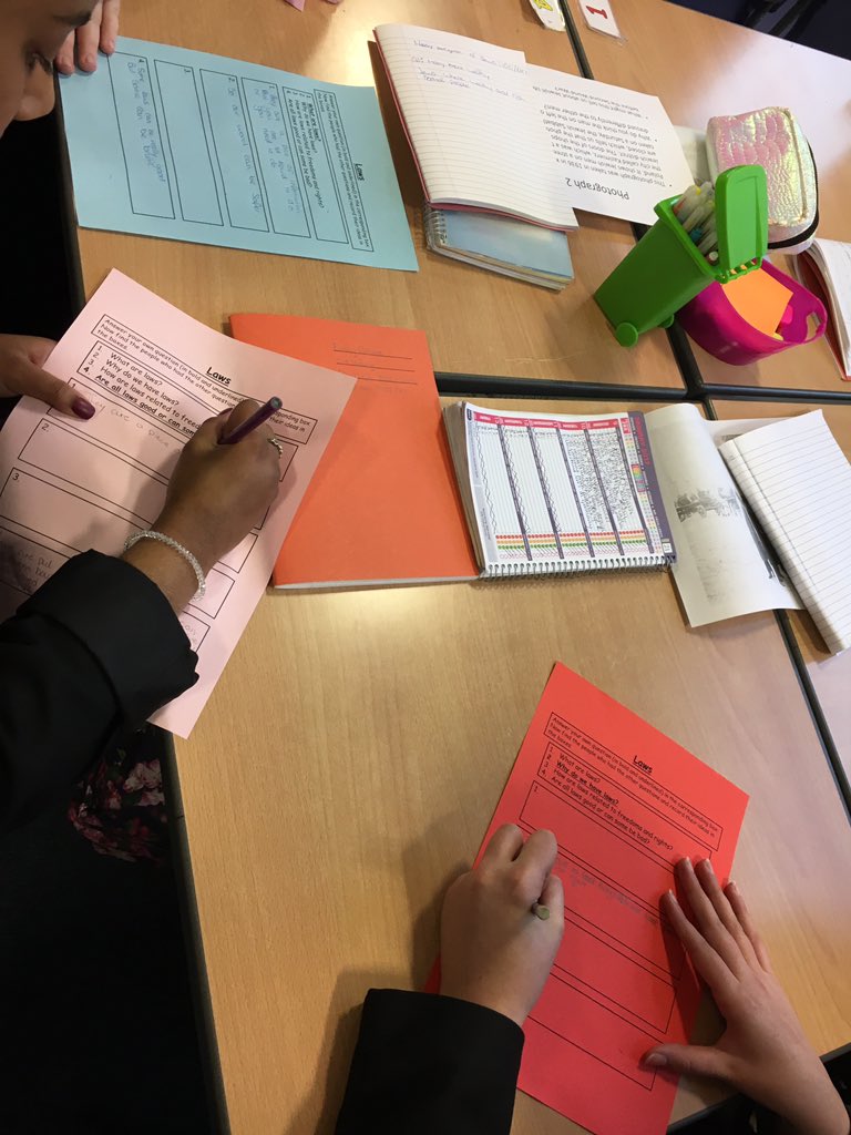 MissJMcGee's tweet image. S2 learning about Nazi anti-Jewish laws by interviewing each other #colourcoding #history