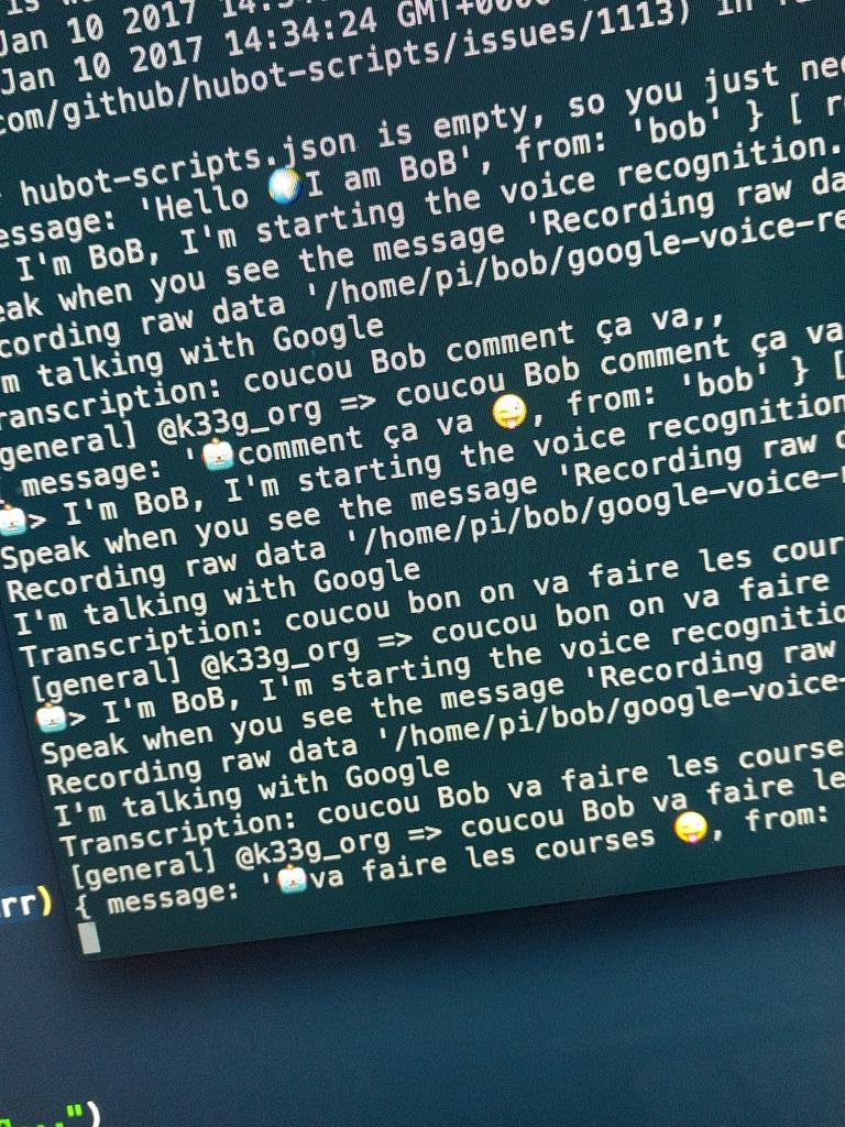 k33g_org's tweet image. Voilà, ça y&apos;est je parle directement à #Hubot avec la #google #speechapi cc @danielpetisme