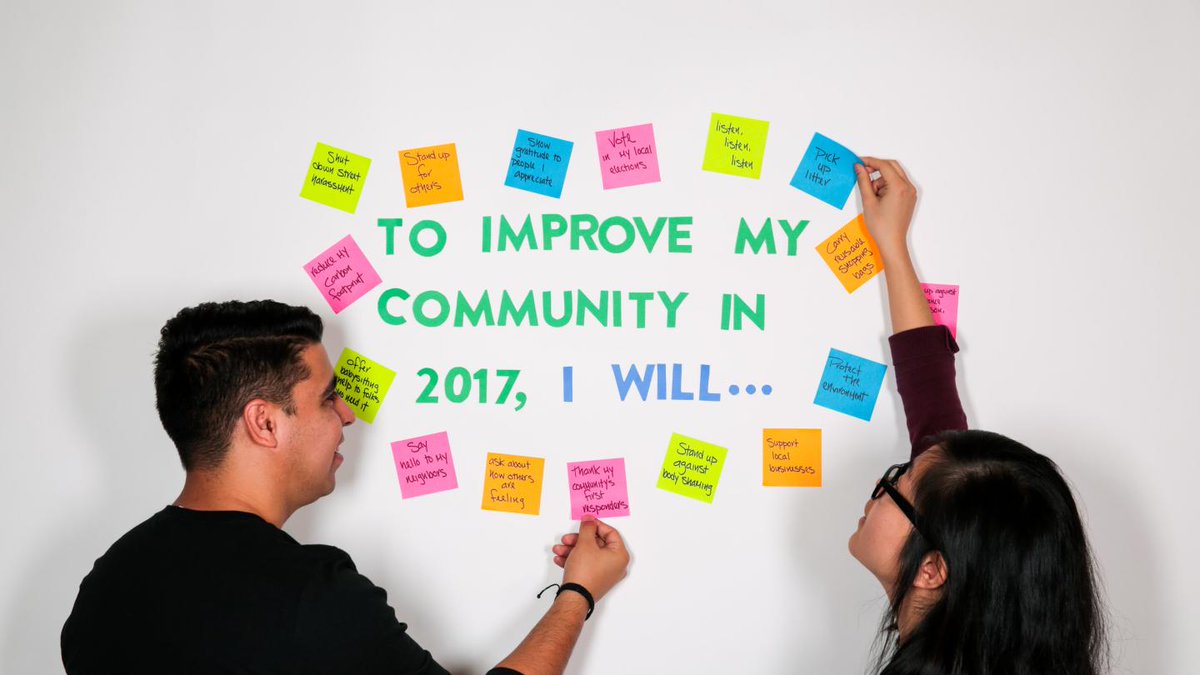 dosomething's tweet photo. Make your community stronger and more inclusive in 2017! Create a local Resolution Wall: https://t.co/AkGRaV0xXS https://t.co/v3XAuZPndf