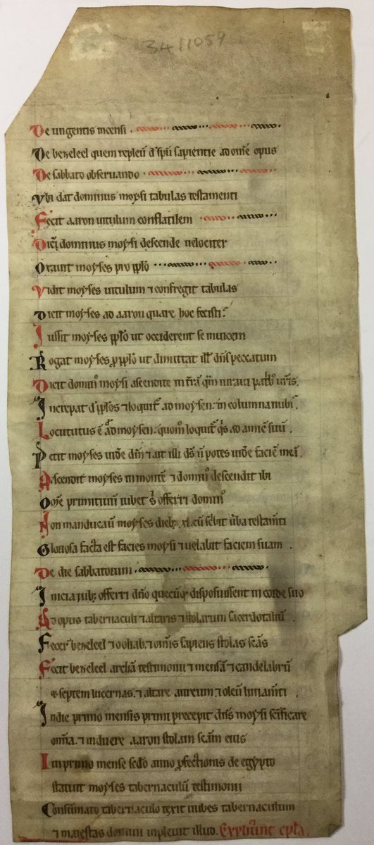 @ainoa_castro Romanesque Spanish Atlantic Bible fragment, ca. 1150-75. MS.MR.Frag.196 #MSSfragments #bible #OSURBML #medievalmanuscripts