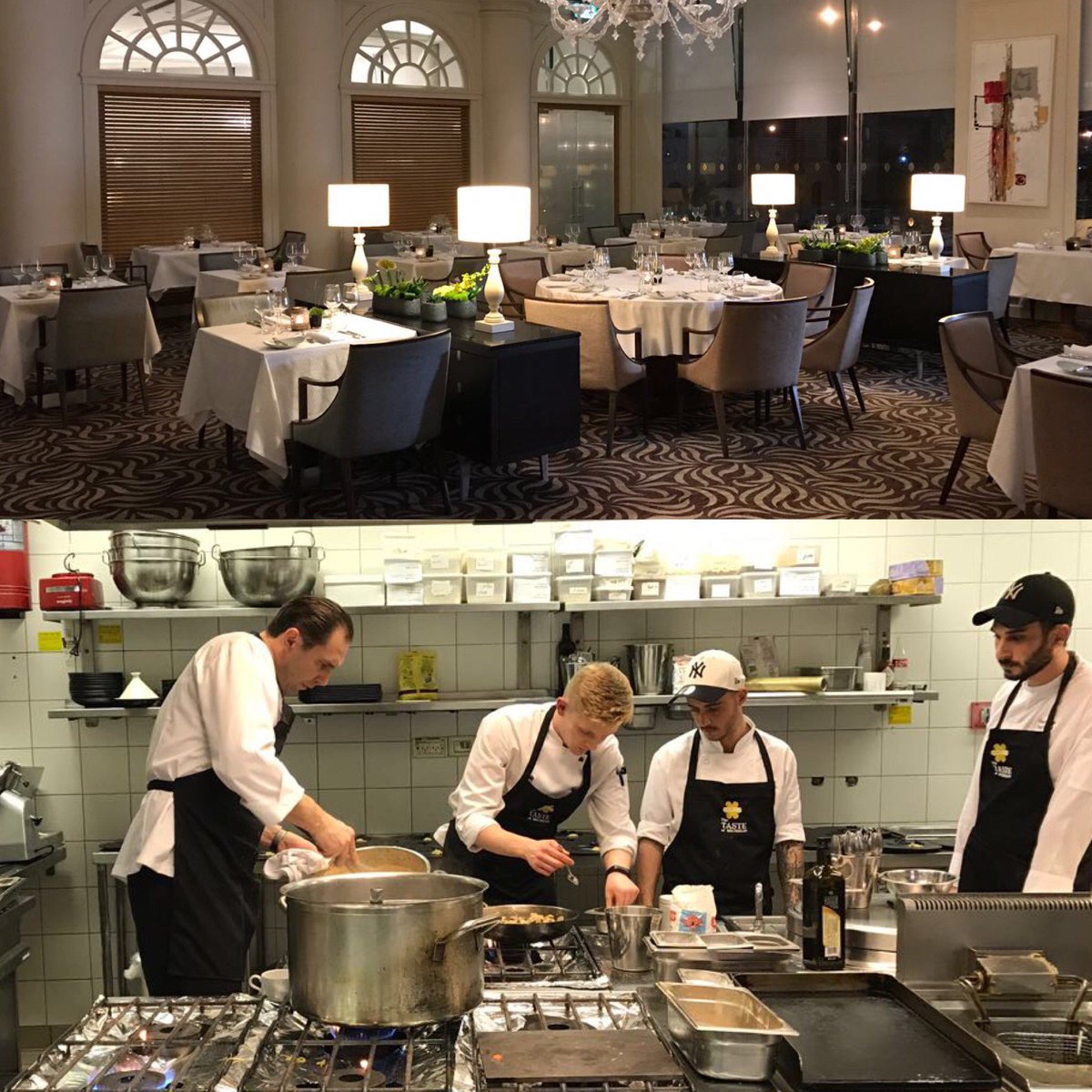 Chef Eberhard Lange and Aubergine's team are hard at work prepping for tonight's second Taste of Michelin dinner! <a href="/InterCon_Berlin/">InterConti Berlin</a>