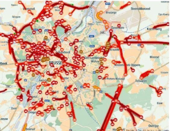 kowoapp's tweet photo. Brussels #traffic yesterday morning. What are you waiting for to make a change? Visit us | https://t.co/gP0EQHn6Y7 🚗 🚦 #mobility #carpooling https://t.co/YjzHtpKpYj