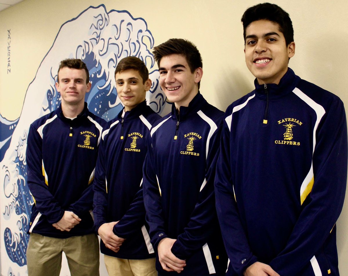 XaverianTrack's tweet photo. P. McGarty, D. Knapp, M. Vazquez, N. Montoya: First Clippers to qualify for the George T. Eastment 4x800m relay since the 2004 team!!! https://t.co/QeQmWF2Pen