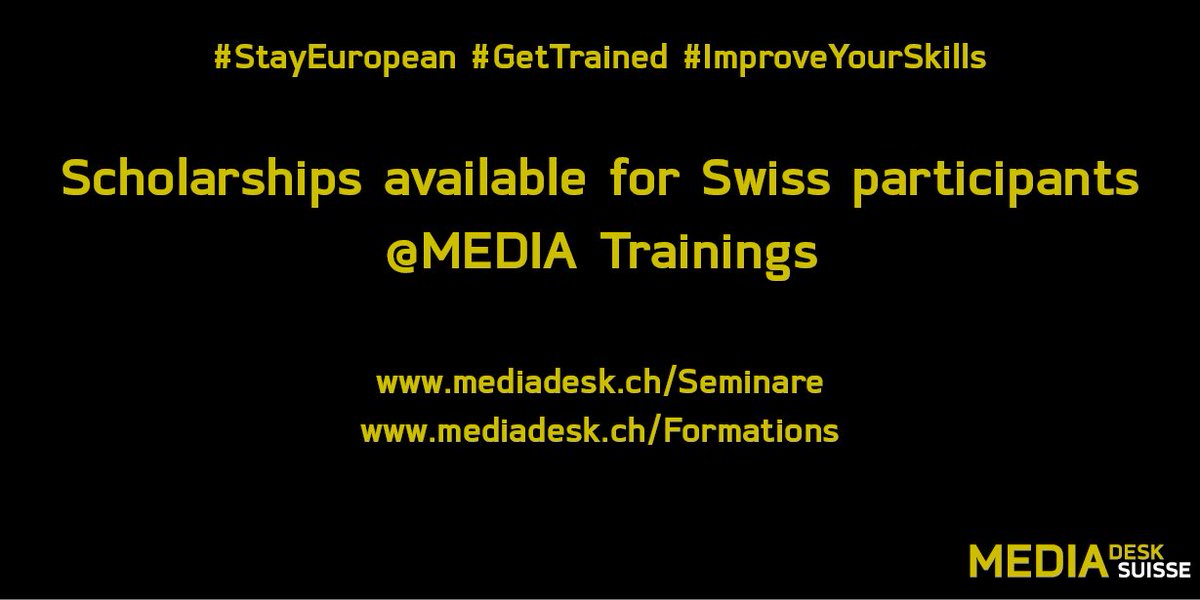 MEDIASuisse's tweet photo. Apply until 20.01.2017 for @esodoceu 2017 https://t.co/1NAj8DkTXT #mdstraining #documentary #producer #crossthinker https://t.co/19UXGv6aWb