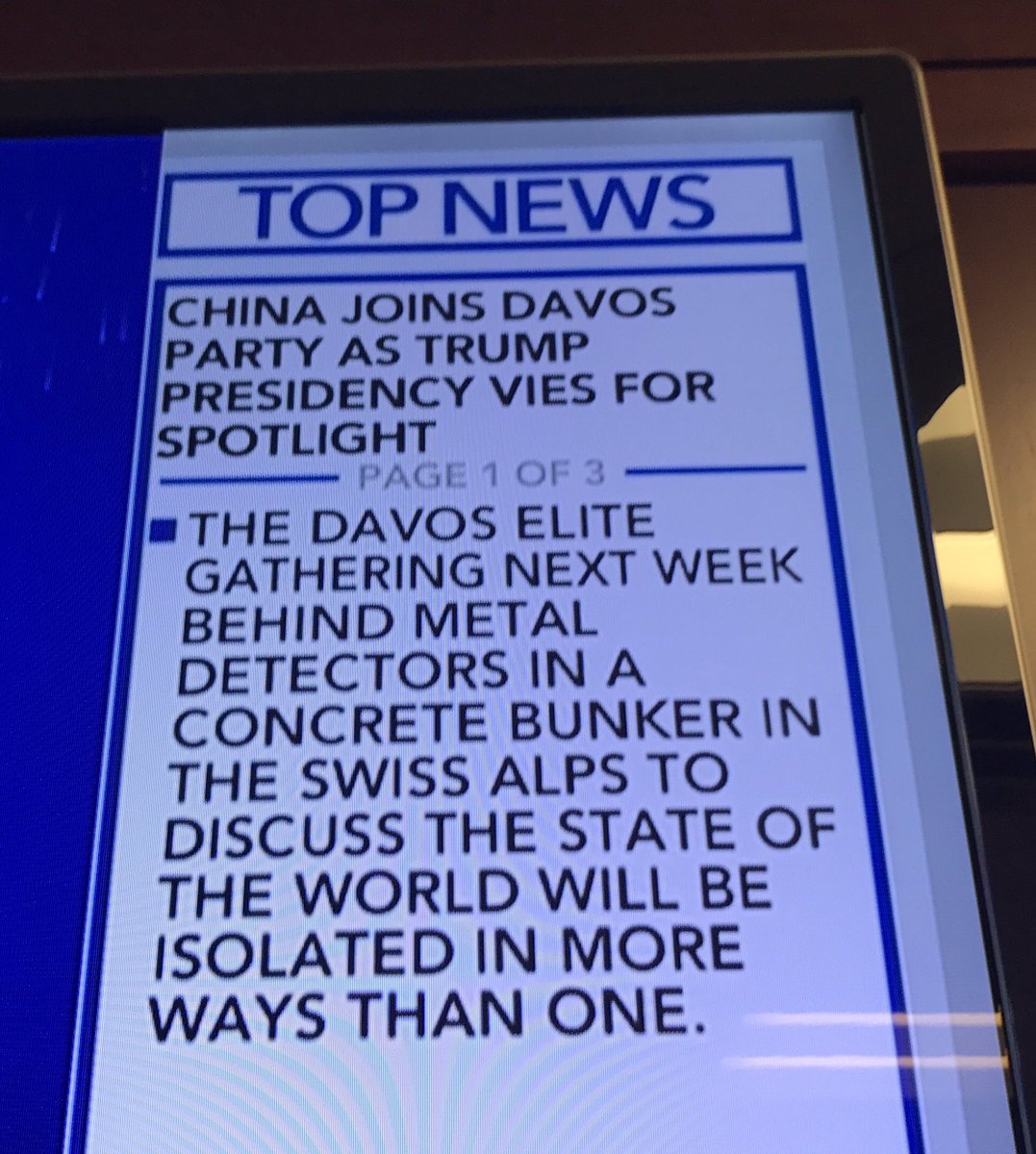 ianbremmer's tweet photo. Bloomberg getting excited about @Davos. https://t.co/RKw7jymkZo