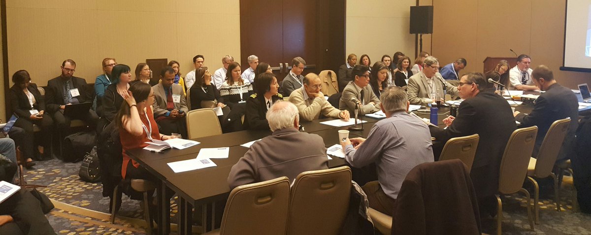 Packed room with lots of new faces! More chairs coming soon so don't be shy - subcommittee meeting happening NOW in Independence C #TRBAM