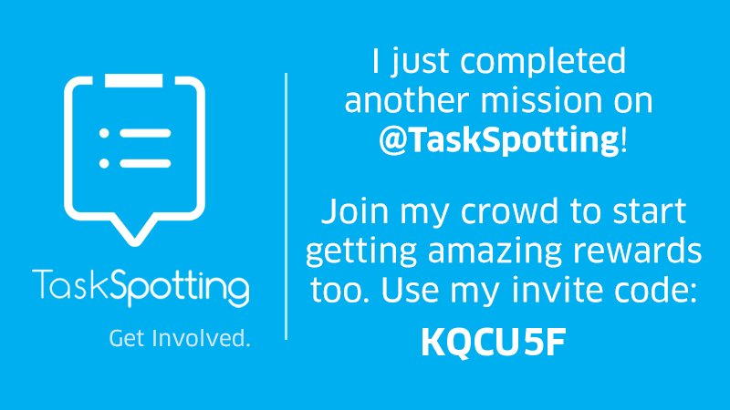 ACamilleP's tweet photo. @taskspotting https://t.co/fOthBou3pw. Use my invite code: KQCU5F #TaskSpotting https://t.co/2vkddPmPsK