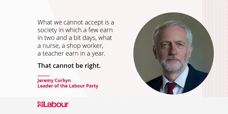 We cannot accept a society in which a few earn in two and a bit days, what a nurse, a shop worker, or a teacher earn in a year. Agree? RT ↓