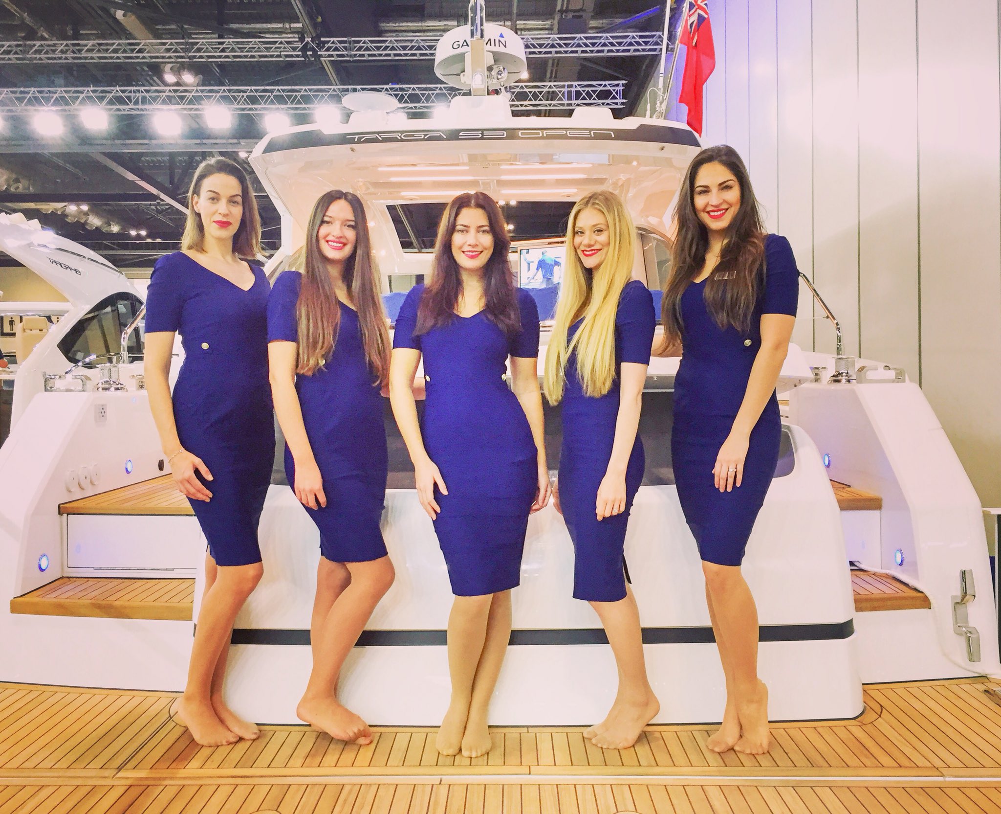 “Our Fairline Yachts Boatshow Hostesses are all smiles @ the London Boat Sh...