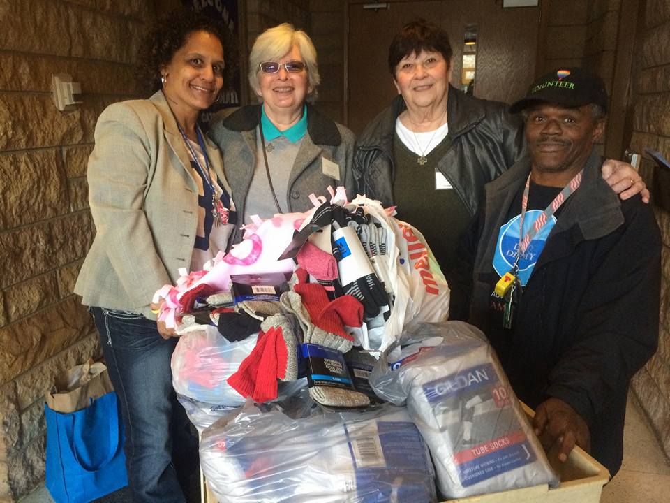 You may have heard of nuns on the run, well, today our ReDonna(left)  welcomed Sisters with Socks to our #CenterforHope Community Closet!