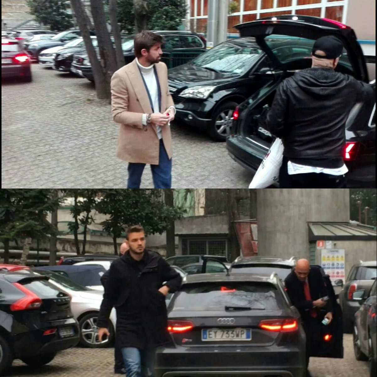 Storari (atas) &amp; Gabriel (bawah) tiba di klinik La Madonnina utk tes medis. Storari akan dipinjamkan Milan &amp; Gabriel dipinjamkan ke Cagliari
