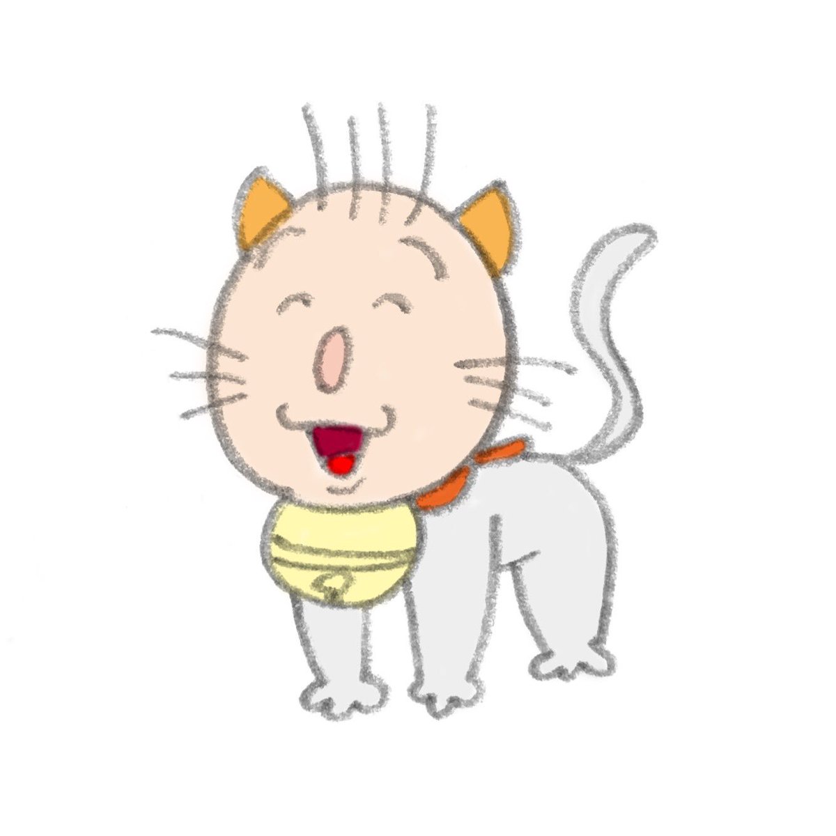 おも満しろ太郎 Na Twitteru ねこ ネコ 猫 Cat 人面猫 気持ち悪い イラスト イラスト キャラクター Character おも満しろ太郎