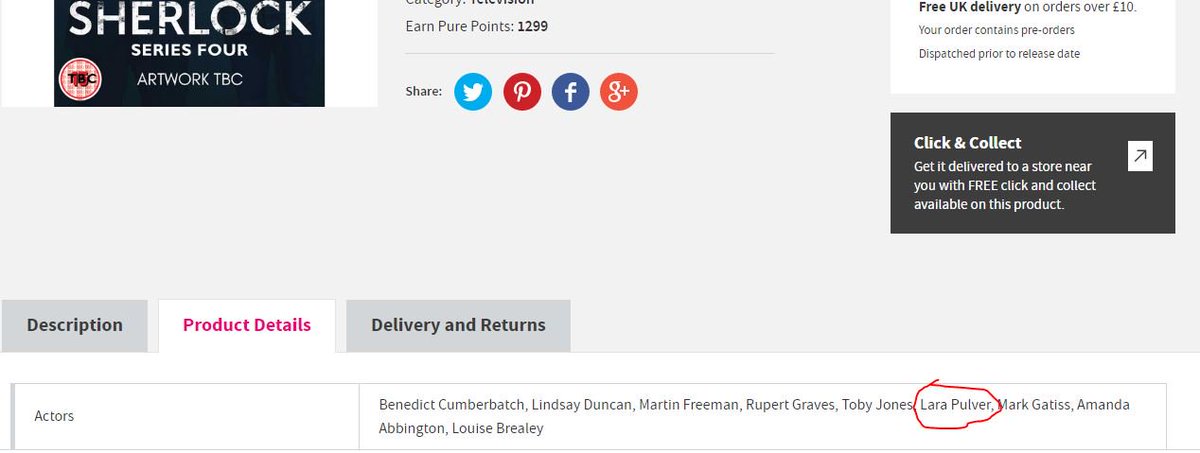 Ruther2's tweet photo. HMV's Sherlock 4 dvd page has a startling name amongst the guest stars https://t.co/GLGa0bNe9Y