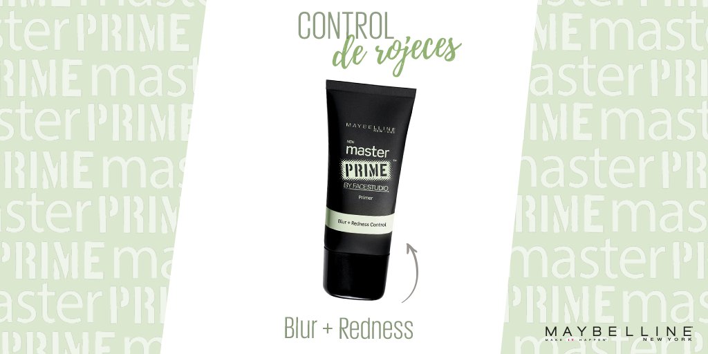 ¿Sientes que las rojeces en tu piel arruinan tu look? 😞 ¡Ya no más! Con nuestro Master Prime Blur + Redness logra un tono uniforme 😉