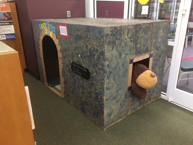cvwlibrary's tweet image. Can you find our new #ReadingCave hidden in our library? A quiet place to read or share a book!