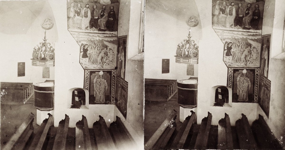 RegiKepek's tweet photo. Református Templom, Mezőtelegd, Erdély | Stereoscopic image of Reformed Church in what is now Tileagd, Rumania after annexation at #Trianon https://t.co/ADTSb6jepM