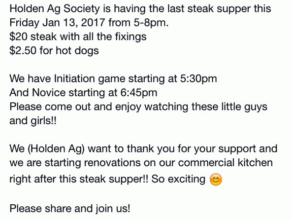 Steak Night is back... but not for long. Don't miss this one!