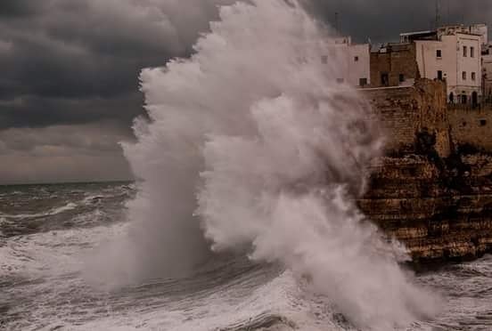 So it should be love. A intense passion. A wild sea without hesitation. You the sea, him /her the rock. It's #apulia (ph. R. D'Alessandro)