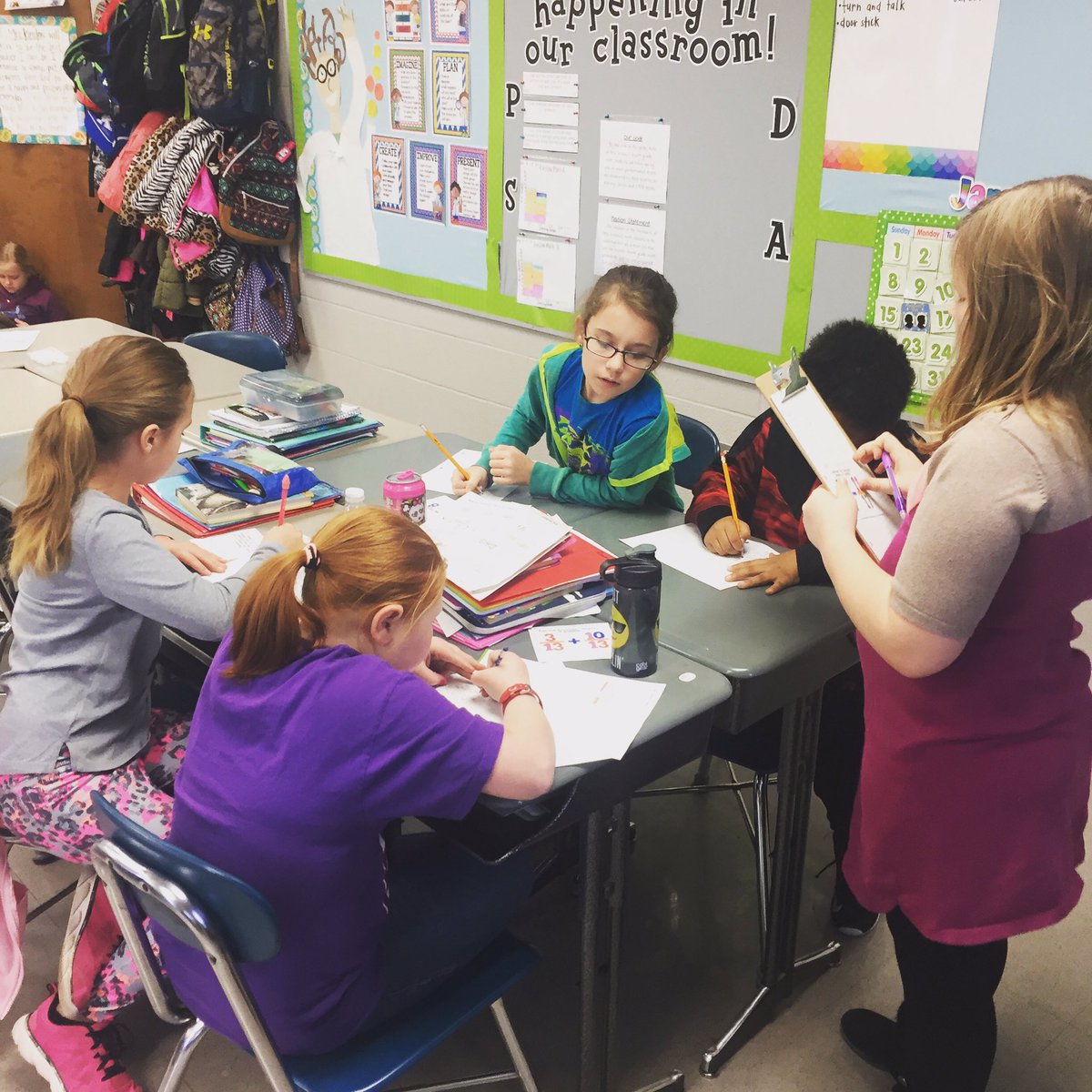 mrskinslowLES's tweet image. #MathWithSomeone learners are in the zone!!! ✔️📚