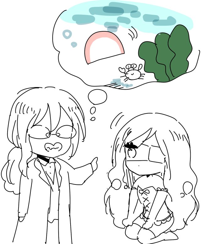 海ではかまぼこも泳いでるよ、と授業をしてあげる世名先生 