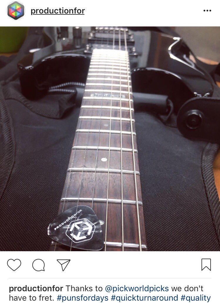 Got our awesome custom picks in today from <a href="/PickWorld/">PickWorld</a> and we couldn't resist being #punny #punsfordays