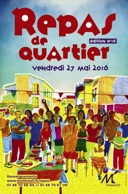 montreuil's tweet photo. #Montreuil Rassemblée. Repas de quartier, fête de la ville, bal de la libération #Retrospective2016 #Voeux2017 https://t.co/3ccuL7708e
