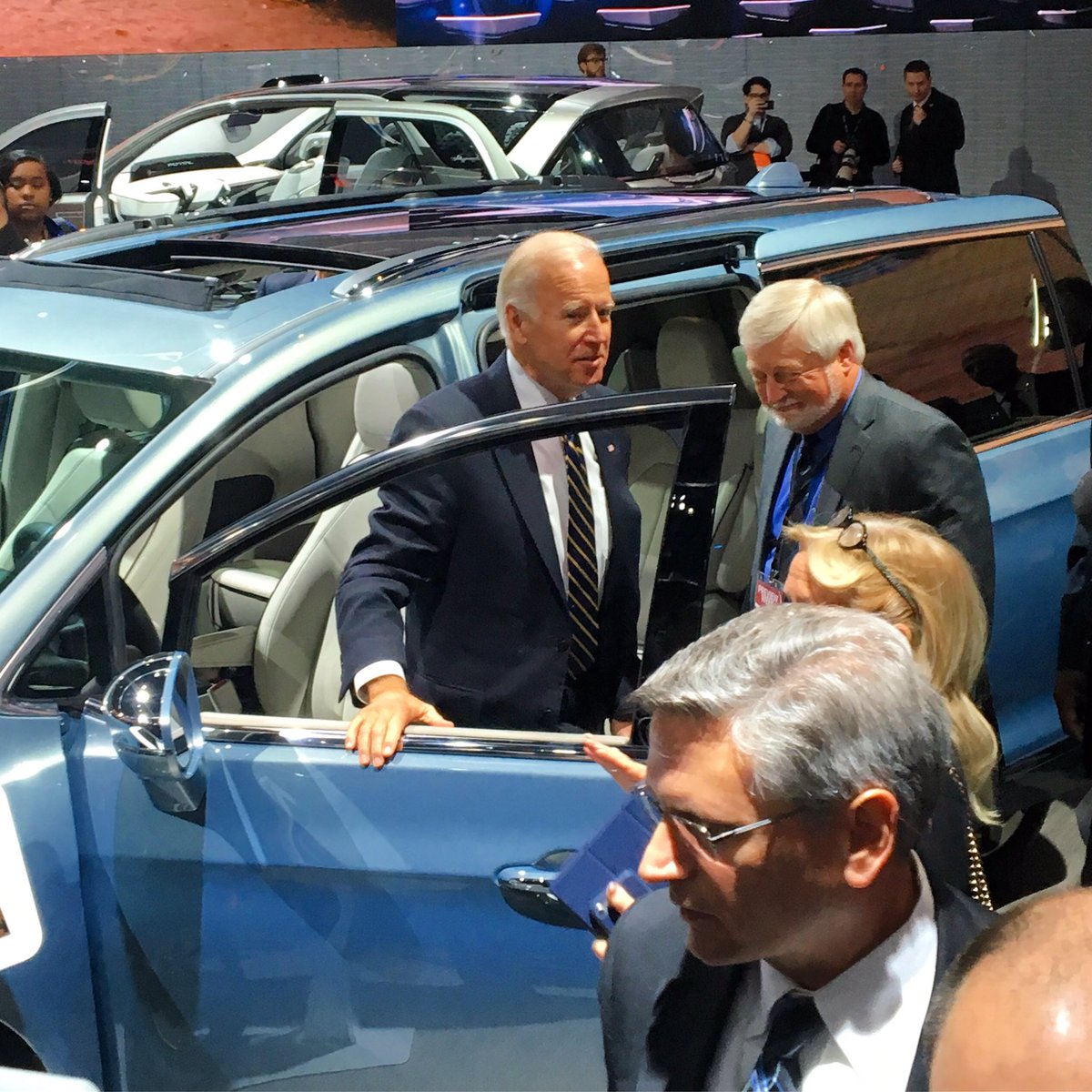 .<a href="/JoeBiden/">Joe Biden</a> takes his last #NAIAS tour as Vice President